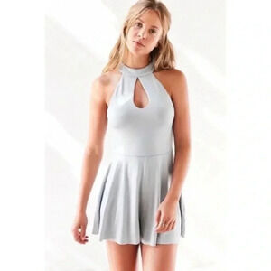 Silence + Noise “Brandi” Keyhole‎ Romper Gray Small